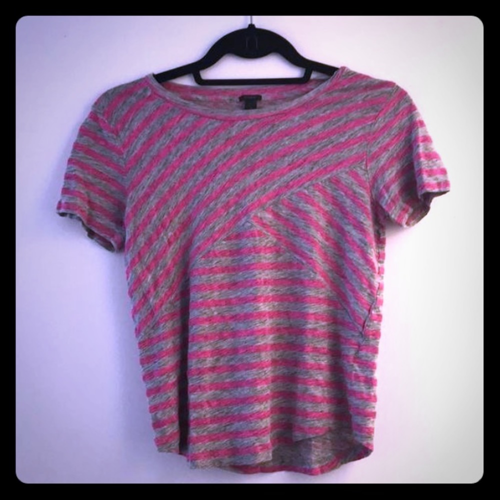 J crew size small pink and gray t shirt
